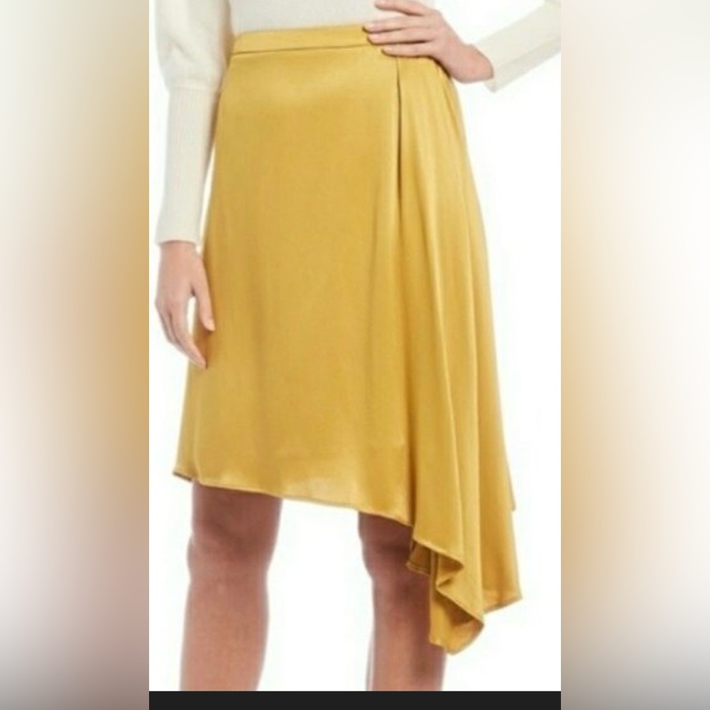 ANTONIO MELANI Asymmetrical Mustard Skirt